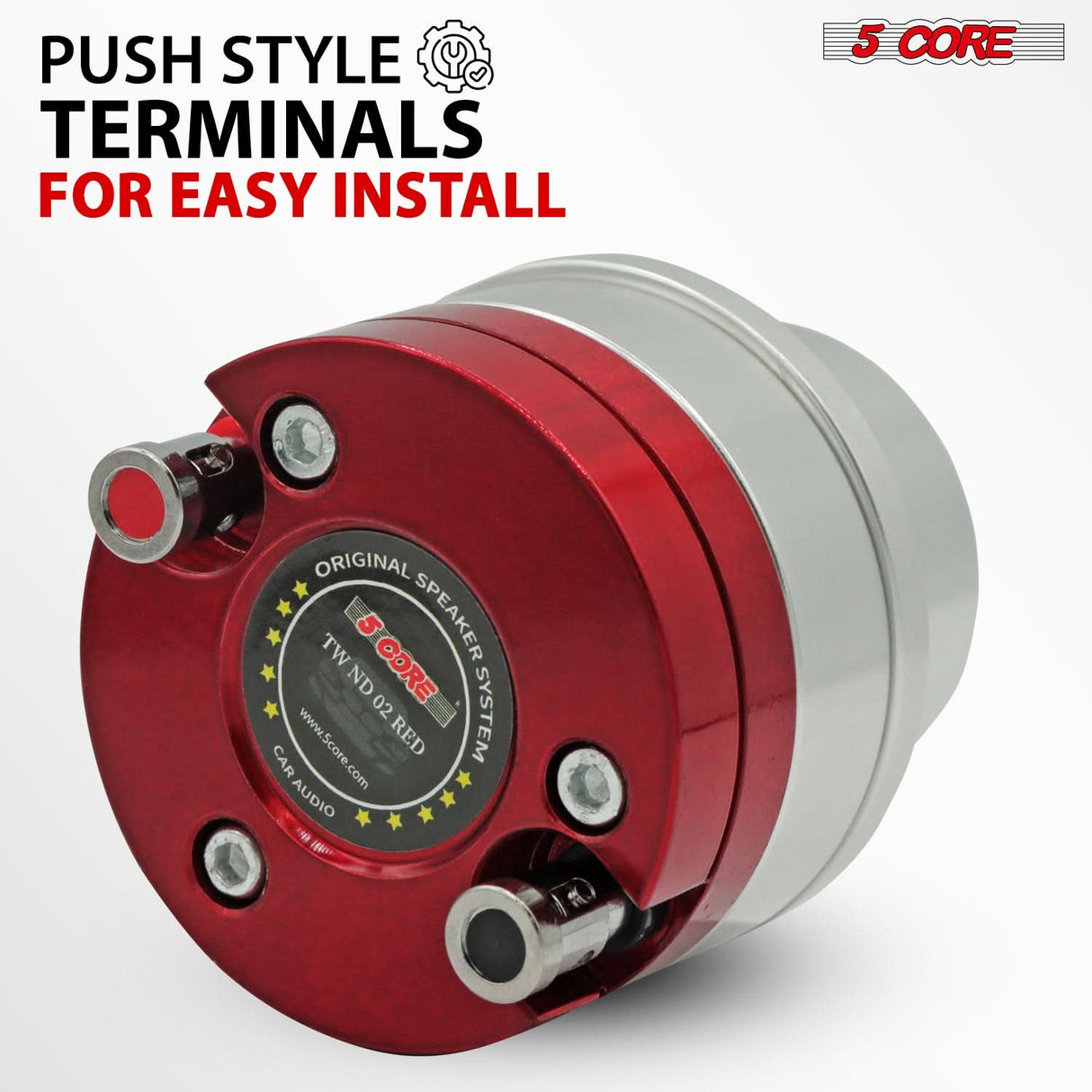 5Core Super Tweeter 1 Inch  Neodymium 300W Compression Titanium Bullet Tweeters w Aluminum Frame