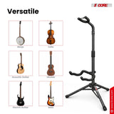 5 Core Guitar Stand Floor Adjustable Heavy Duty w Neck Holder for Acoustic Electric Classic Bass