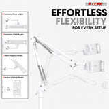 5 Core Tablet Floor Stand 360° Rotatable Adjustable Overhead Universal Bed Phone iPad Stand