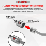 5 Core Mic Stand Adapter 12 Pieces 5/8 Female to 1/4 Inch Male Screw Thread Conversion Connector
