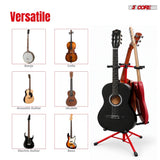 5CORE Triple Guitar Stand Floor Adjustbale for Acoustic/ Electric/ Bass/ Banjo