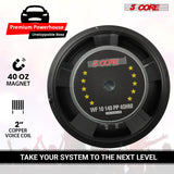 5 Core Car Subwoofer 10" 3000W Pro Audio Deep Bass Component Sub Woofer 4Ohm Replacement Speaker