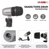 5 Core Drum Microphone Kit 7Pc All Metal Drummer Mics Tom/Snare & Cymbals Wired Instrument Drums Set