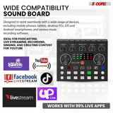 5 CORE Podcast Equipment Bundle Condenser Microphone Kit with Sound Card