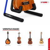 5 Core Ukulele Stand A Frame Metal Body w Soft Padded Arms Support Banjo Ukuleles Mini Guitar Violin Blue