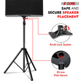 5 Core Speaker Stand Tripod Heavy Duty Adjustable 72" Universal Mount for PA DJ Studio w Bag
