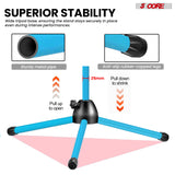 5 Core Mic Stand Floor Height Adjustable Tripod Microphone Stands w Extending Telescoping Boom Arm