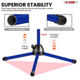 5 Core Mic Stand Floor Height Adjustable Tripod Microphone Stands w Extending Telescoping Boom Arm