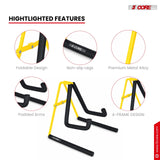 5 Core Ukulele Stand A Frame Metal Body w Soft Padded Arms Support Banjo Ukuleles Mini Guitar Violin Yellow
