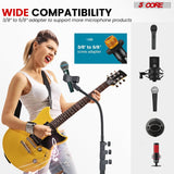 5Core Mic Stand Pair Floor Adjustable Universal Heavy Duty Microphone Stands Round Base Soporte De micrófono
