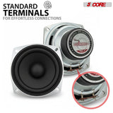 5 Core 4 Inch Subwoofer Pair 200W Car Audio Sub Woofer 4 Ohm Deep Bass Replacement Loud Speaker