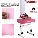 5 Core Keyboard Bench 3" Padded Cushioned Piano Stool Height Adjustable Guitar Seat Folding Portable