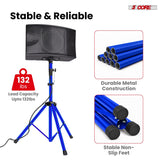 5 Core Speaker Stand Tripod Pair Adjustable PA DJ Universal Pole Mount
