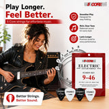 5 Core Guitar Strings Nickel Plated Acoustic Electric Guitar String Set w Picks
