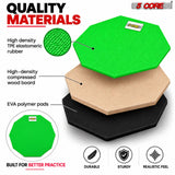 5 Core Drum Practice Pad Set 12" Snare Drumming Stand 2 Sided Drummer Kit