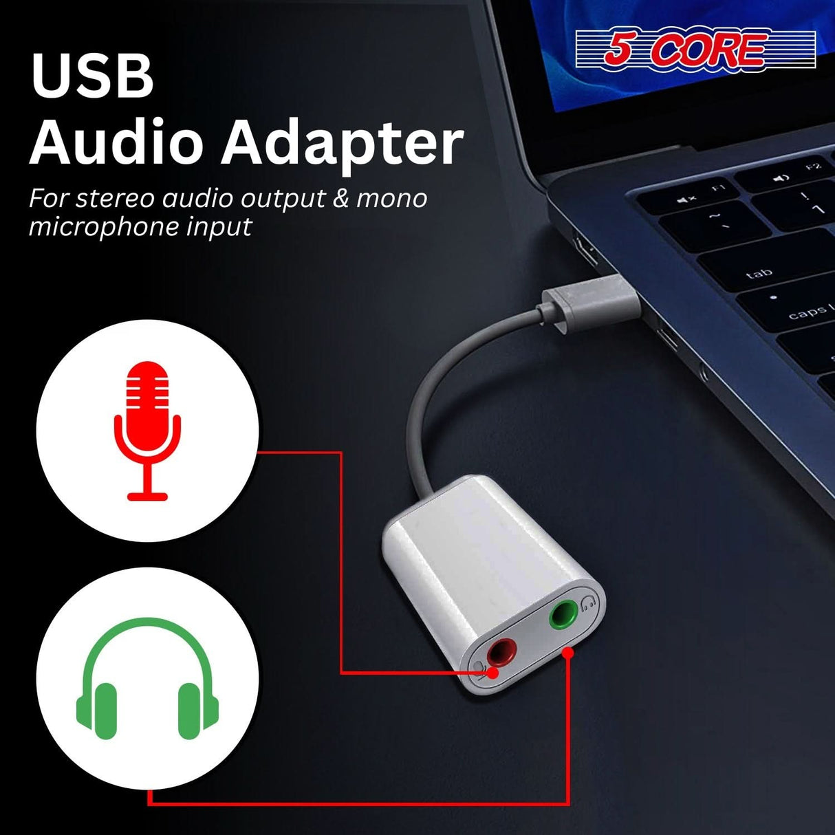 5Core Lavalier Microphone Clip On Professional Grade 3.5mm Lav Lapel Mic Omnidirectional