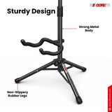 5 Core Guitar Stand Floor Adjustable Heavy Duty w Neck Holder for Acoustic Electric Classic Bass