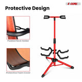 5 Core Guitar Stand Adjustable Double Guitars Stands Floor w Neck Holder for Acoustic Electric Bass