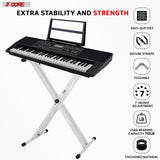 5 Core Keyboard Stand Piano Bench Combo Adjustable Key Board Stands 3" Padded Musician Chair Set