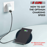 5Core Wireless Phone Charging Pad 15W Qi-Certified Fast Charger Mat Cargador