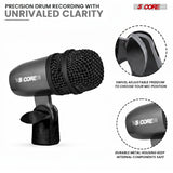 5 Core Conga Mic Snare Tom Microphone Drum Kit Condenser XLR Instrument Mics