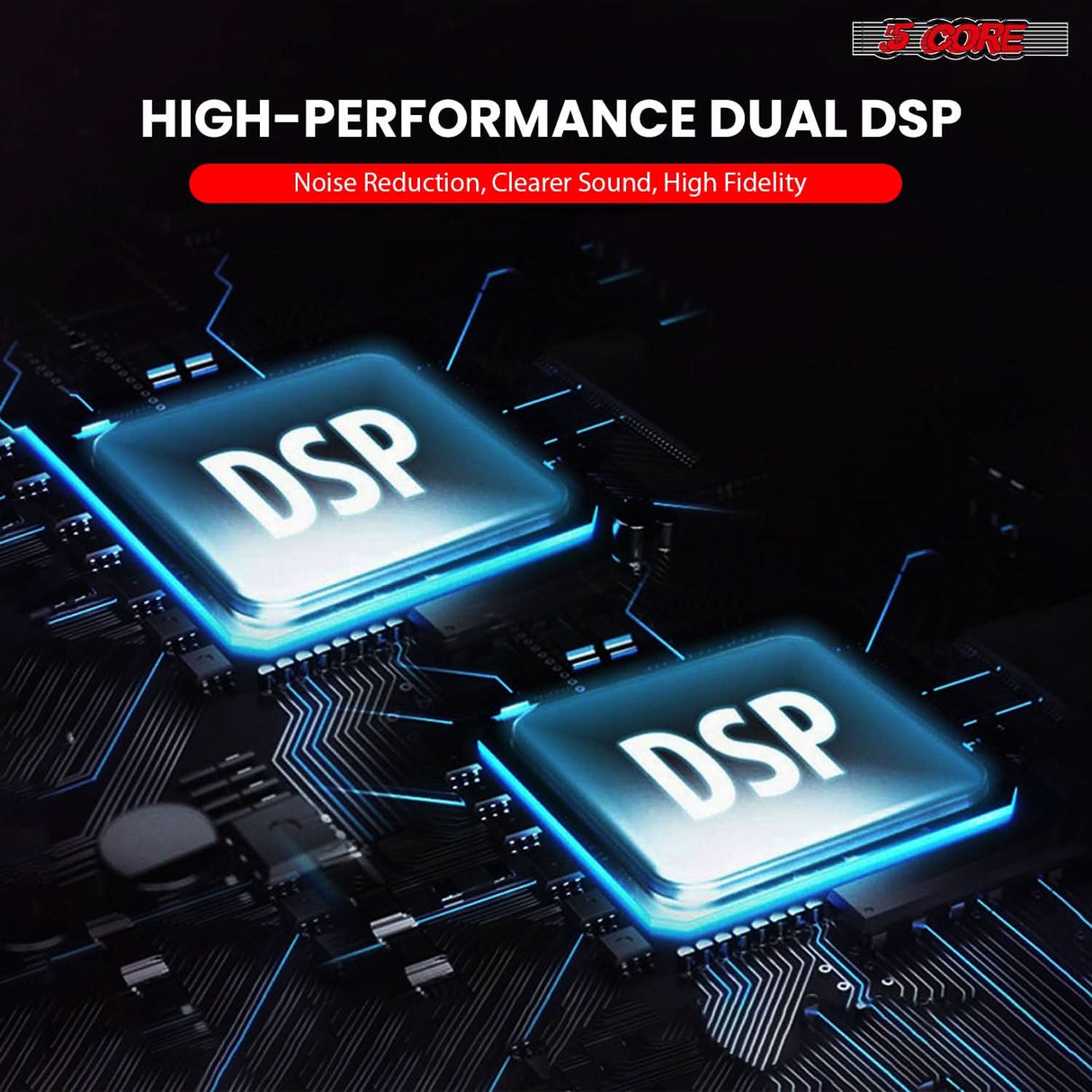 5Core Recording Microphone Podcast Bundle Professional Condenser Cardioid Mic Kit w Boom Arm