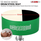 5 Core Drum Throne 5" Padded Drummer Seat Adjustable Drumming Chair w Luxury Velvet Top