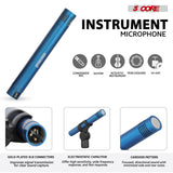 5 Core Drum Microphone Kit 9Pc All Metal Drummer Mics Tom/Snare & Cymbals Wired Instrument Drums Set