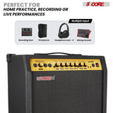 5 Core Guitar Amplifier 80 Watt  Electric Amp w Built in 10" Speaker Portable Mini Practice Amps