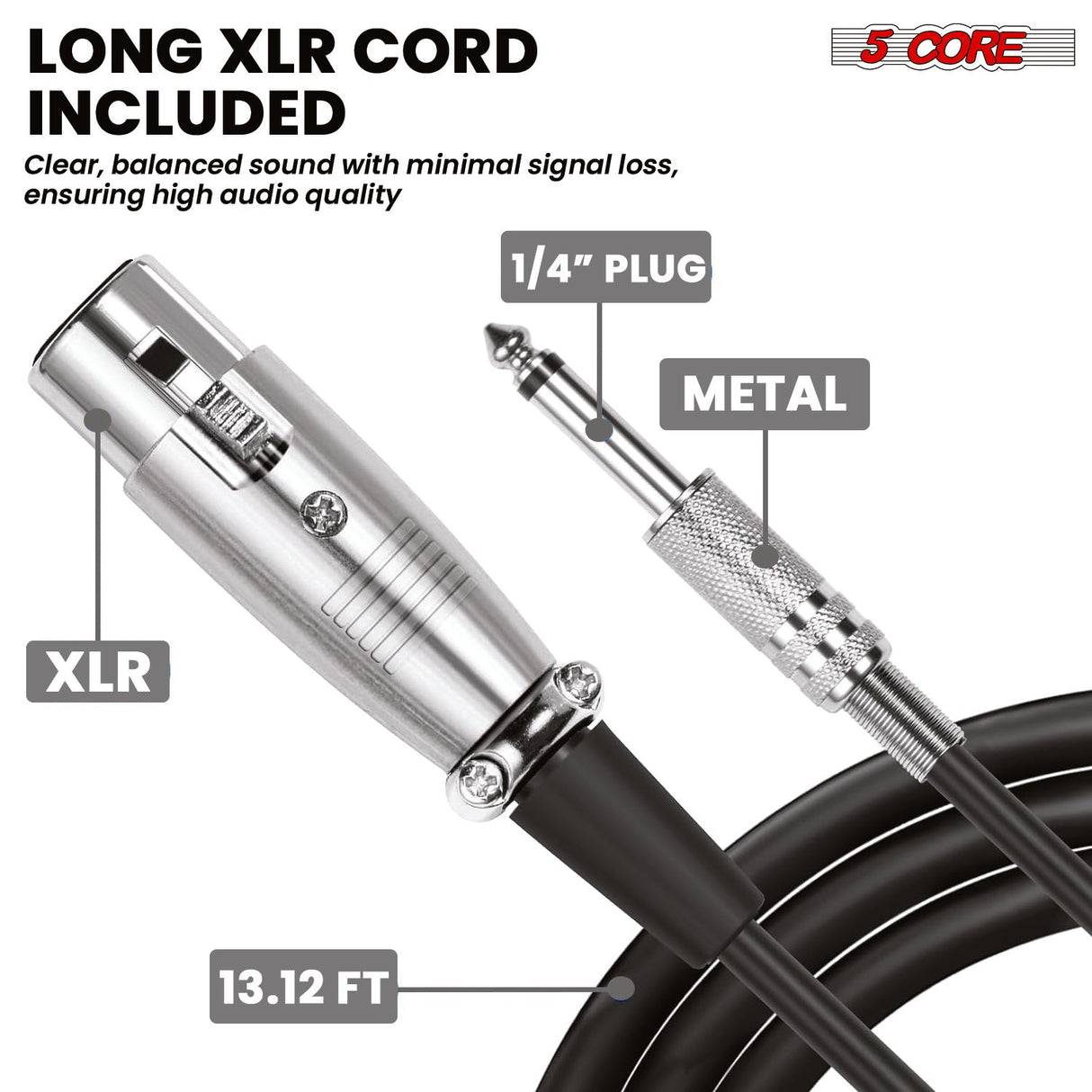 5Core XLR Microphone Dynamic Mic Karaoke Singing Studio Microfono Handheld Mics