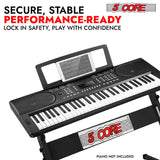 5 Core Keyboard Stand Adjustable 21 - 33" Z Style Metal Electric Piano Riser 330Lb Capacity Foldable
