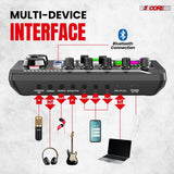 5 Core Podcast Equipment Bundle w Condenser Mic Voice Changer Audio Mixer Pair