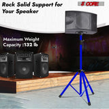 5 Core Speaker Stand Pair Height Adjustable PA DJ Tripod Studio Monitor Stands w 35mm Insert