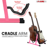 5 Core Double Guitar Stand A Frame Shape w Foam Arms Supports Acoustic Electric Bass Ukulele Banjo