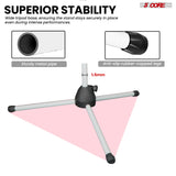 5 Core Mic Stand Floor Height Adjustable Tripod Microphone Stands w Extending Telescoping Boom Arm