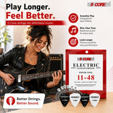 5 Core Guitar Strings Nickel Plated Acoustic Electric Guitar String Set w Picks