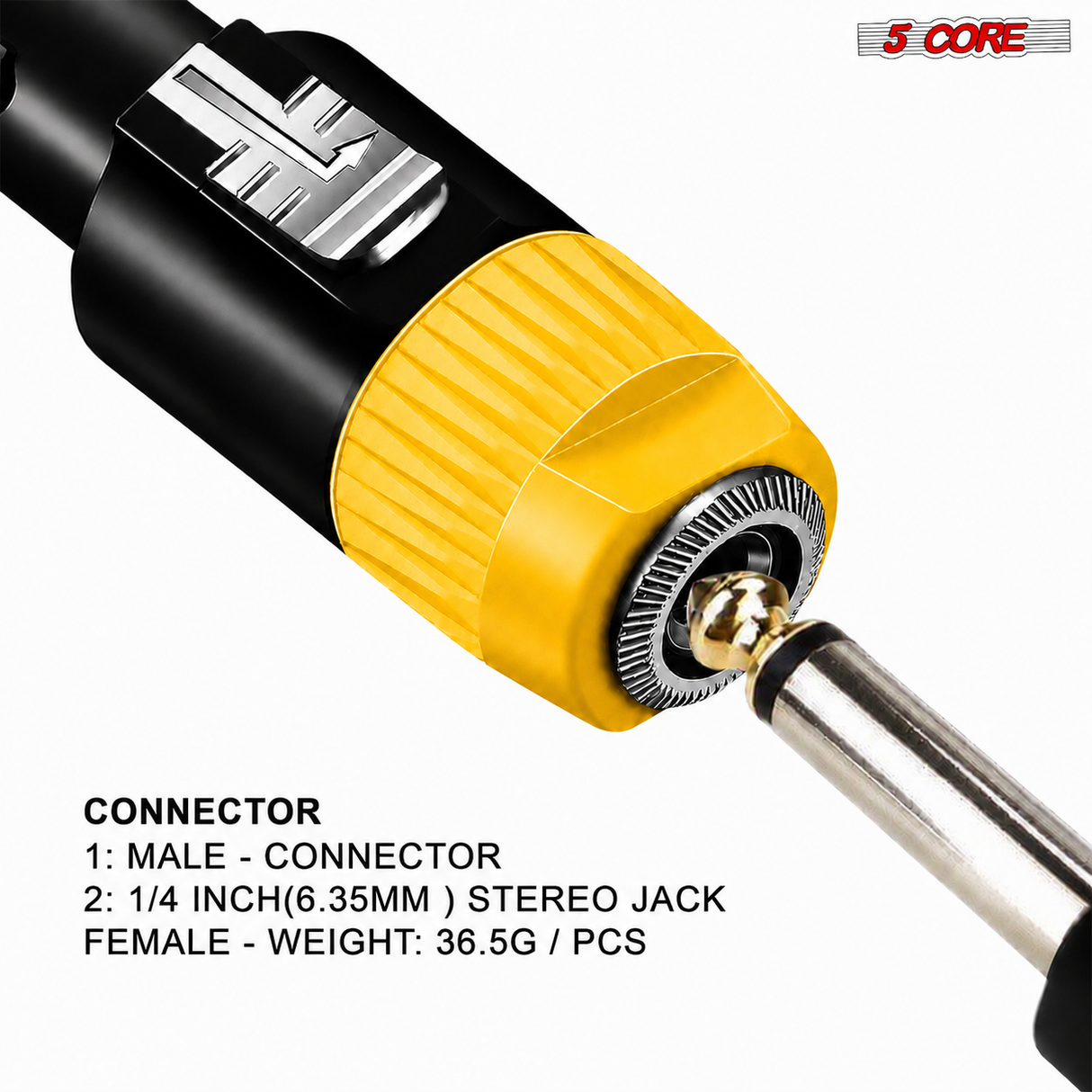 5 Core Speakon Adapter High Quality Audio Jack Male Audio Pin Speaker Adapter Connector