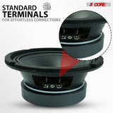 5 Core 6.5" Mid-Range Replacement 2Pc Pro Audio Car Speaker 360W 4 Ohms 60W Aluminum Super Tweeters