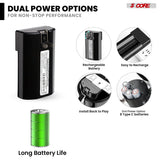 5 Core Megaphone 50W Bluetooth Rechargeable Bullhorn 1100 Yards Loud Siren for Soccer Baseball Coach