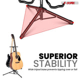 5 Core Guitar Stand Adjustable Double Guitars Stands Floor w Neck Holder for Acoustic Electric Bass