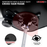 5 Core Drum Throne w Backrest 4" Padded Adjustable 26.5" Drummer Stool w Velvet Top 441Lb Capacity