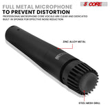 5 Core Drum Microphone Kit 9Pc All Metal Drummer Mics Tom/Snare & Cymbals Wired Instrument Drums Set