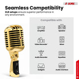 5Core Vintage Microphone Classic Dynamic Professional XLR Studio Retro Style Mic Gold