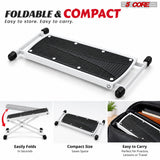 5 Core Guitar Foot Stool Metal  6-Level Adjustable Folding Leg Rest White