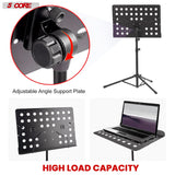 5 Core Music Stand Adjustable Desktop Book Stands Portable Sheet Holder All Metal Foldable Bookstand