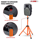 5 Core Speaker Stand Pair Adjustable 31 to 54" PA DJ Tripod Stands Heavy Duty w 35mm Insert 132 Lbs