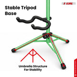 5 Core Guitar Stand Floor Adjustable Heavy Duty w Neck Holder for Acoustic Electric Classic Bass
