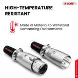 5Core XLR Connector Male Female to 1/4 Audio Jack 3 Pin Secure Mic Plug w Locking Ends