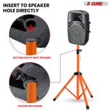 5 Core Speaker Stand Adjustable 31 to 54" PA DJ Tripod Stands Heavy Duty w 35mm Insert 132 Lbs