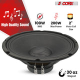 5 Core 12 Inch Guitar Speaker 200W 4 Ohm Amp Cabinet Replacement Amplifier Woofer